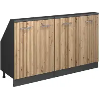 Vicco Rion Kastenset voor schuine wand – Set van 2 Artisanaal eiken/antraciet