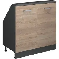 Vicco Rion Kast voor schuine wand – met 2 deuren Sonoma/antraciet