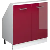Vicco Rion Kast voor schuine wand – met 2 deuren Rode hoogglans