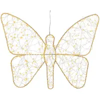 Lumineo Kersthanger Vlinder Wit Met Verlichting 58 X 43 X 1 Cm