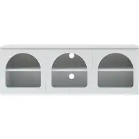 En.casa TV-tafel 'Trorhun' met 6 open vakken, afmetingen 140 x 38 x 48 cm, kleur wit