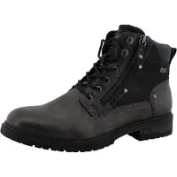Mustang Herrenschuhe Schnürstiefel Grau Freizeit
