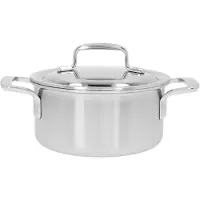 Demeyere 5-Plus RVS Kookpan Met Deksel 16cm - Roestvrij stalen Kookpot 1,5 L - Geschikt Voor Alle Warmtebronnen Inclusief Inductie - Duurzaam - Volledig PFAS- PFOA- en PTFE-vrij