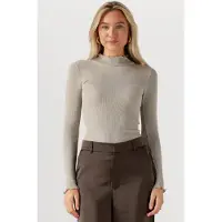Rosemunde Dames Tops & T-shirts Boston Turtleneck W/ Lurex - Zand - Maat L