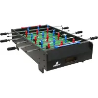 Cougar Mini Voetbaltafel, 3 ft | Tafelvoetbaltafel, Zwart | Voetbal Tafel met 2 Ballen en Puntenteller Inbegrepen | Binnenvoetbaltafel voor Kinderen en Volwassenen | Afmetingen 94 x 50,5 x 24 cm