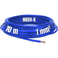 Kalitec 10 meter H05V-K 1 mm² donkerblauwe bedradingskabel I kernkabel flexibel I PVC enkeladerig I meeraderig 1mm2 I bedrading fijnaderig I enkele kabel I kabel massief I schakeldraad