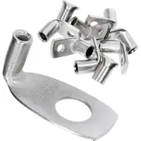 Kalitec 10 stuks KA03-L6 standaard buiskabelschoenen haaks 1,0 mm²-1,5 mm² M6 I zonder kijkgat I 90° I Made in Germany