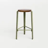 TIPTOE Mi Lou Barkruk - 66 cm Tinted oak | Khaki Green | Triangle