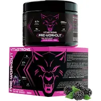 Vitastrong Pre-Workout - Rode vruchten, 300 g, Energie & Focus in 15 minuten 300 g