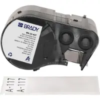 Brady M5-33-427 gelamineerde vinyl labels zwart op wit/transparant | 38,1 mm x 101,6 mm (origineel)