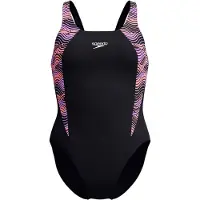 Speedo Damesbadpak Hyperback Splice Muscleback in Zwart