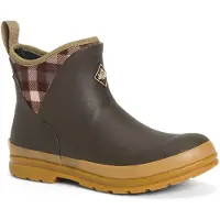 Muck Boots Originals Ankle Rubberen Bruine/Geruite/Regenlaarzen Met Kauwgomzool