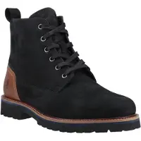 Hush puppies Maguire Nubuck Heren Zwarte Enkelboots