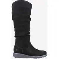 Hush puppies Lucinda Suède Dames Zwarte Laarzen