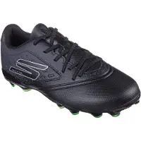 SKECHERS Razor 1.5 Gras Voetbalschoenen (FG) Kids Zwart Zilver Groen