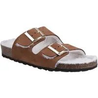 Hush puppies Jessie Leren Vrouwen Slippers Tan