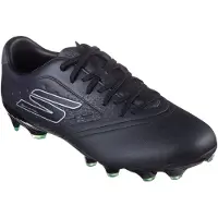 SKECHERS Razor 1.5 Academy Gras Voetbalschoenen (FG) Zwart Zilver Groen