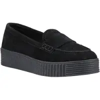 Hush puppies Tamara Suède Dames Zwarte Instappers