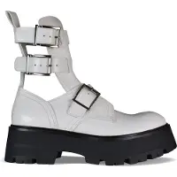 Alexander McQueen Rave gesplaarzen wit