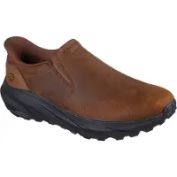 SKECHERS Conner Rayne Heren Instappers Van Donkerbruin Leer