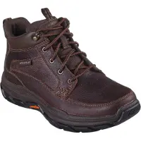SKECHERS Respected Boswell Synthetische Heren Wandelschoenen Rood/bruin