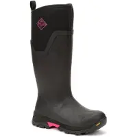 Muck Laarzen Arctic Ice Tall Rubber Zwart/Hot Roze Wellington Laarzen