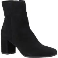 Hush puppies Octavia Dames Zwarte Suède Enkellaarzen Met Hak