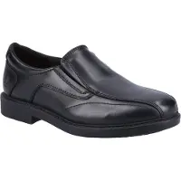 Hush puppies Toby SNR Leer Jongens Zwarte Loafers