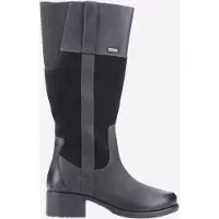 Hush puppies Samara Suède Dames Zwarte Laarzen