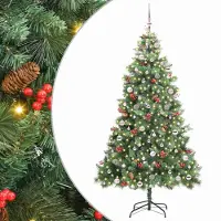 vidaXL Kunstkerstboom Groen 240 cm PVC en Metalen