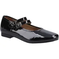 Hush puppies Nancy Mary Jane Leren Dames Zwarte Ballerina's