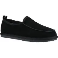 Hush puppies Charles Suède Herenpantoffels Zwart