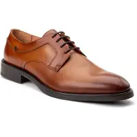 Base london Mouw Leer Heren Tan Veterschoenen