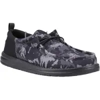 HeyDude Wally Funk Hunt Camo Canvas Heren Zwart Boot Schoenen