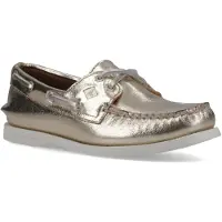 Sperry Authentic 2 Eye Dames Gouden Bootschoenen Van Leer