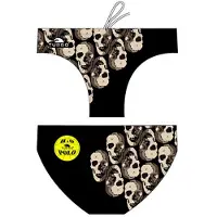Turbo Skulls Swimming Brief Zwart 9-10 Years Jongen