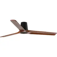 Faro Heywood L LED plafondventilator zwart/hout DC stil - , Heywood L, dimbare, Hout, Woonkamer, Hout, Modern