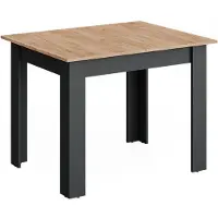 Vicco Eettafel Repose Antraciet/Goudkleurig Eiken 100-140 x 80 cm Uitschuifbaar, Model 55776