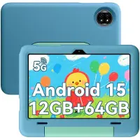 Blackview Tab 20 Kids Tablet - Kindertablet - 12GB RAM - 64GB ROM - 10.1 inch - Android 15 - Ouderlijk Toezicht App - Oogzorgmodus - Inclusief Beschermhoes - Blauw