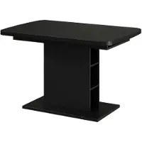 Vicco Eettafel Fenaro, Zwart, 120-160 x 80 cm met open compartimenten