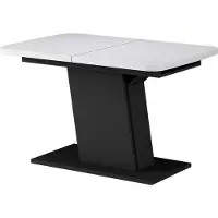 Vicco Eettafel Fenaro, Wit/Zwart, 120-160 x 80 cm uitschuifbaar