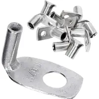 Kalitec 10 stuks KA01-L4 standaard buiskabelschoenen haaks 0,5 mm²-0,75 mm² M4 I zonder kijkgat I 90° I Made in Germany