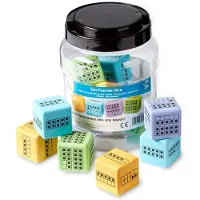 Learning Resources XL foam dobbelstenen getallen - 10-structuur (12 st.) - 3+