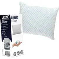 BREND BR-2233 CloudComfort Hoofdkussen voor Rug-, Buik- en Zijslapers – 50 x 70 cm - Memory Foam - Met Koele Kant en Aanpasbaar Comfort – Wit