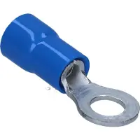 Kalitec 50 stuks Cembre BF-M4 ringkabelschoenen geïsoleerd M4 blauw 1,5-2,5 mm² I industriële kwaliteit