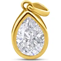 New Bling 9NBSAM-G230365 Gouden hanger - Zirkonia - Druppel - 8,4x5,9mm - 14 Karaat - Cadeau voor haar - Goud