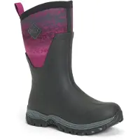 Muck Boots Arctic Sport Mid Rubberen Zwarte/Magenta Regenlaarzen