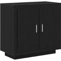 vidaXL Dressoir Zwart Eiken 80 x 40 x 75 cm Bewerkt hout