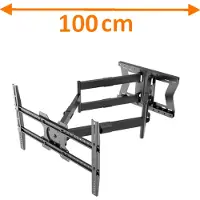 XTRARM Cratos 100 cm Double Rotate VESA 600 TV Beugel zwart - 45 t/m 100 inch schermen