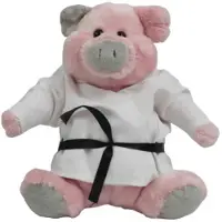 Nihon Knuffel Varken Trine in Gi Zwarte band